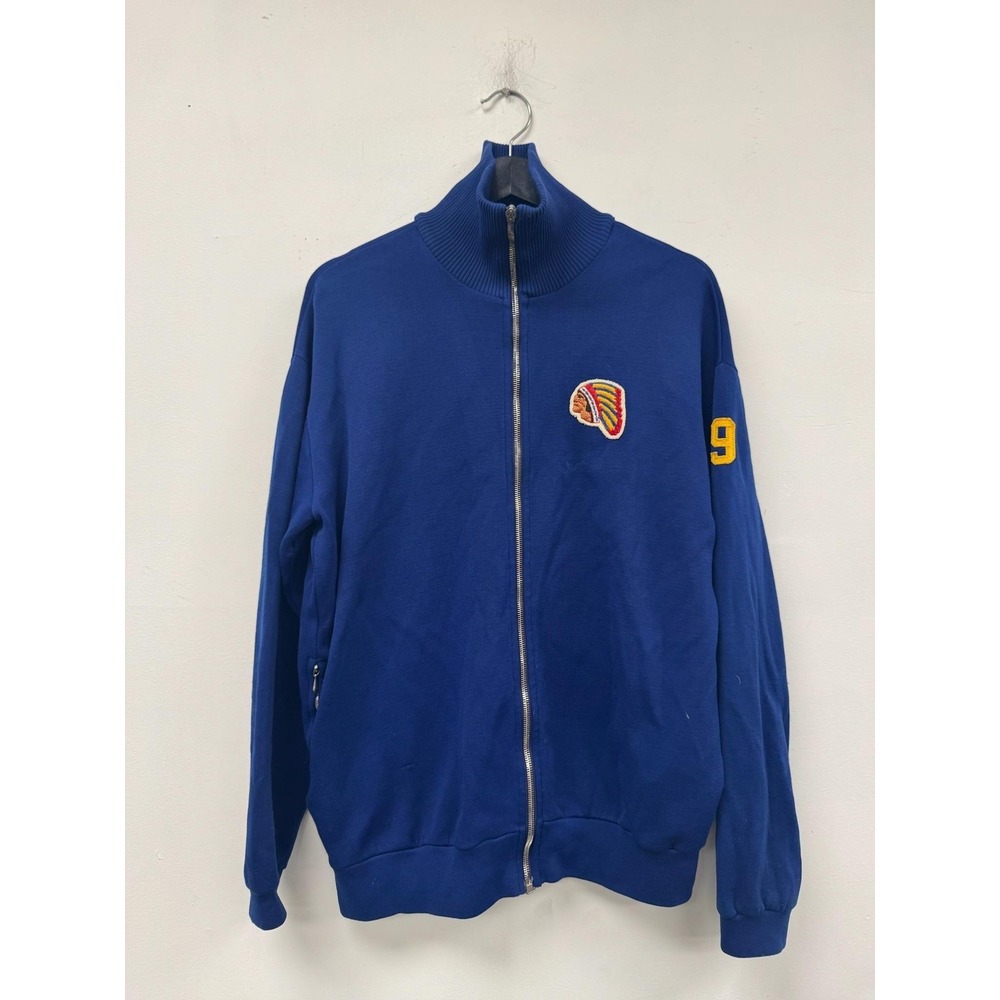 Vintage George Williams Sweatshirt‎ Mens Large Blue Full Zip Fleece College